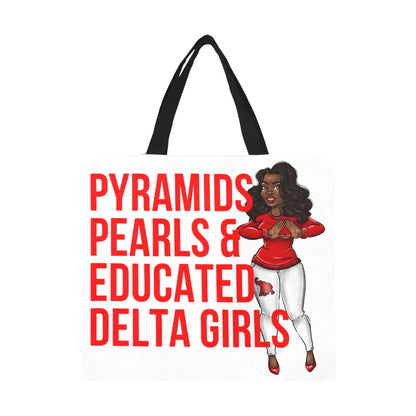 Pyramids Pearls & Educated Delta Girls Tote Bag