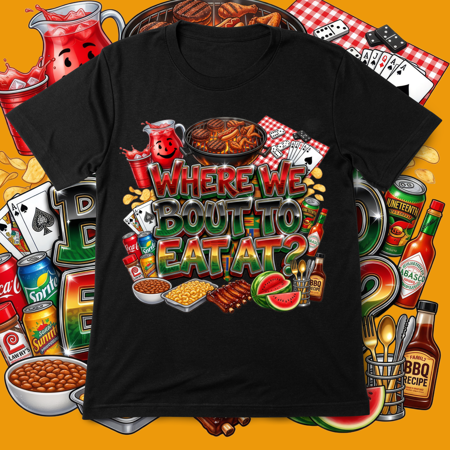 Where We Eating At Juneteenth T-shirt