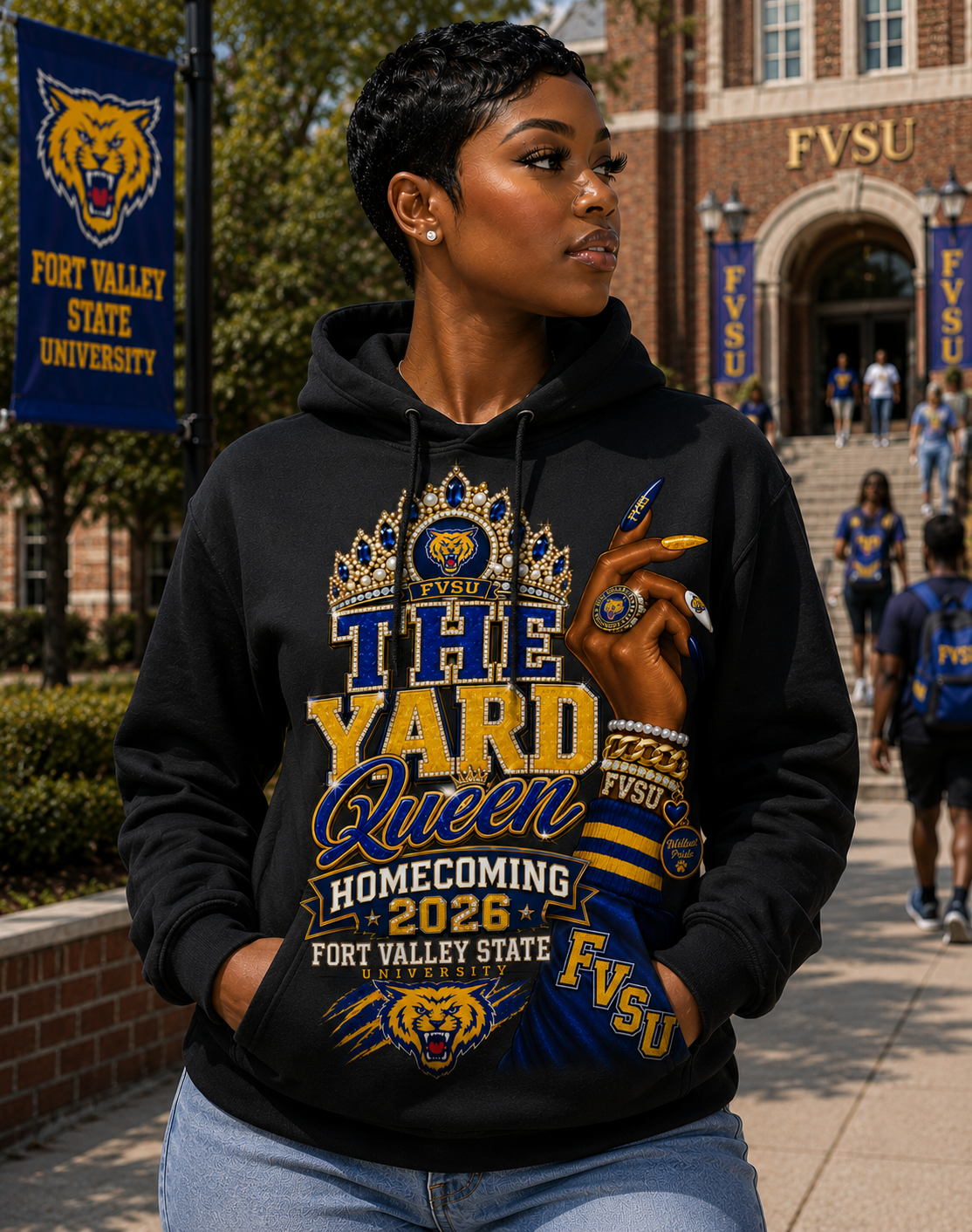 The Yard Queen Fort Valley State University Homecoming Hoodie