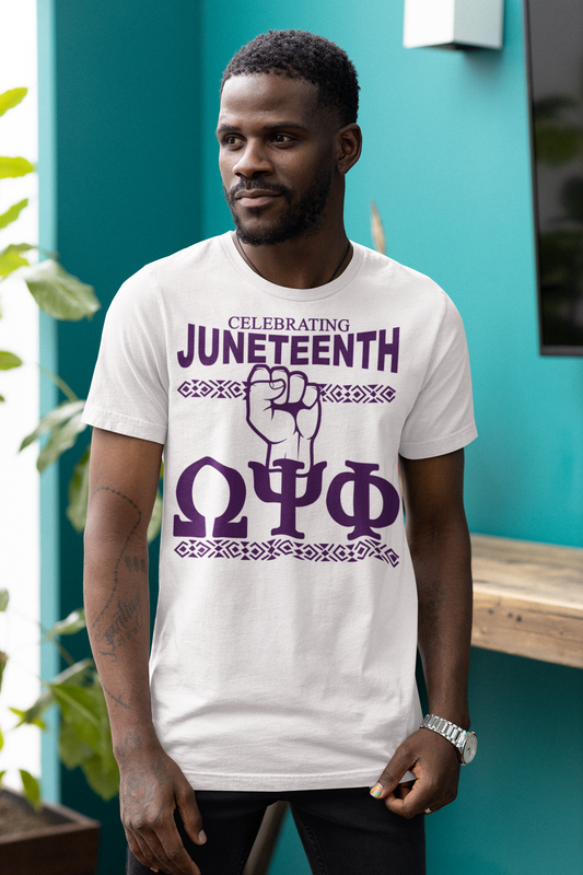 Omega Psi Phi Celebrating Juneteenth T-shirt