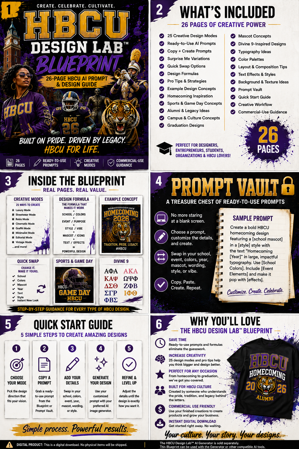 HBCU Design Lab™ Blueprint | 15-Page HBCU AI Prompt & Design Guid