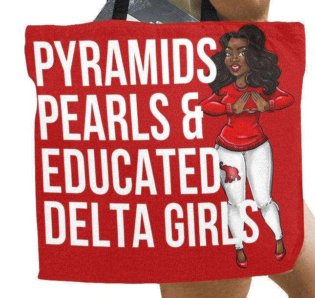 Pyramids Pearls & Educated Delta Girls Tote Bag