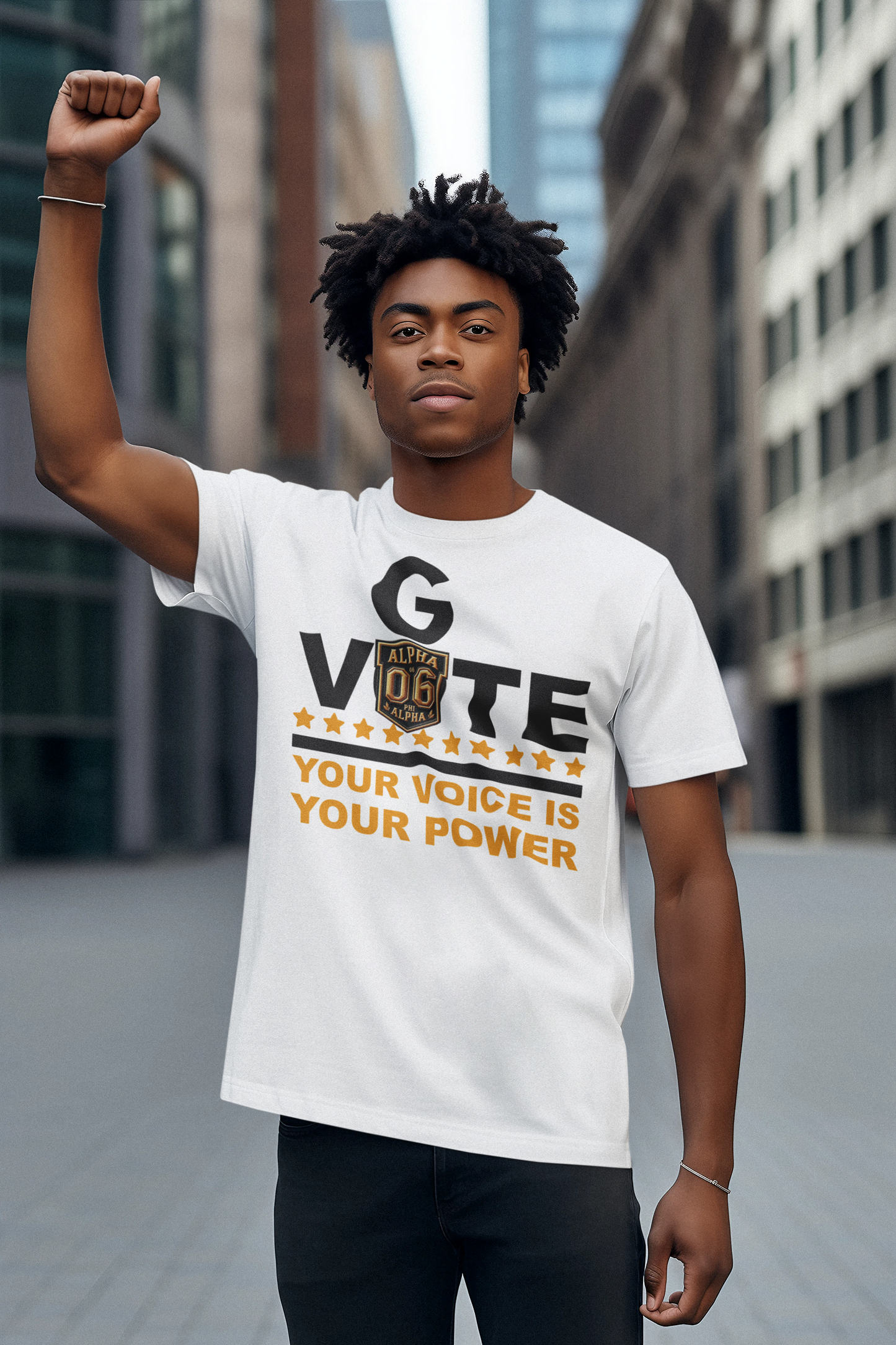 Alpha Phi Alpha-Go Vote-Your Voice Is Your Power T-shirt