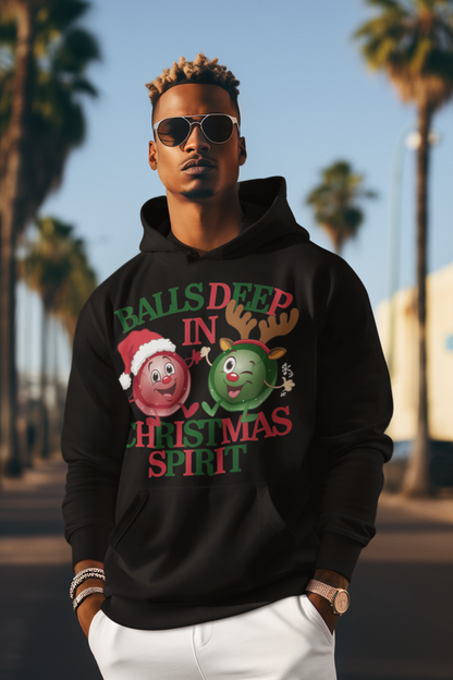 Balls Deep In Christmas Spirit Hoodie