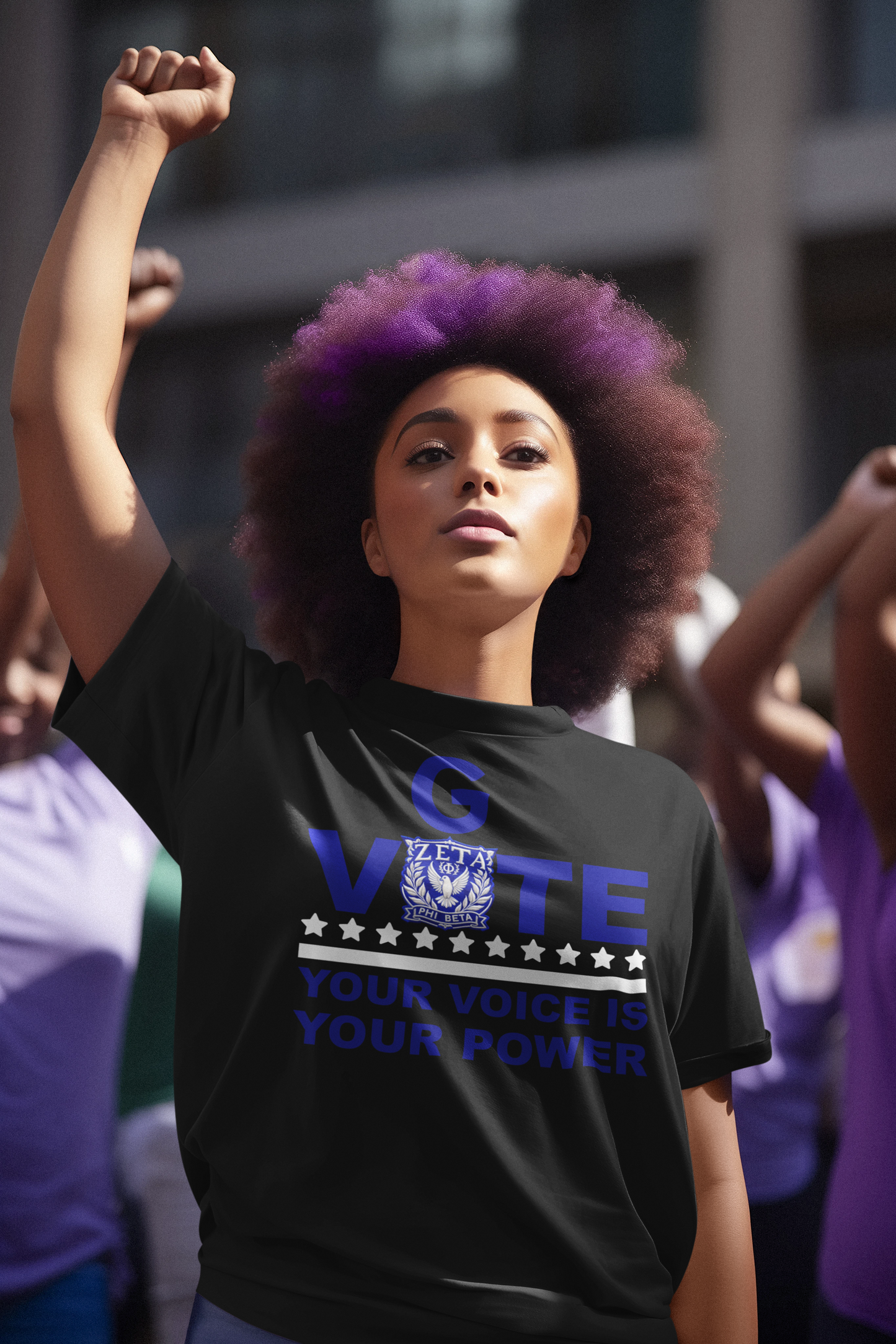 Zeta Phi Beta -GO VOTE- Your Voice Is Your Power T-shirt