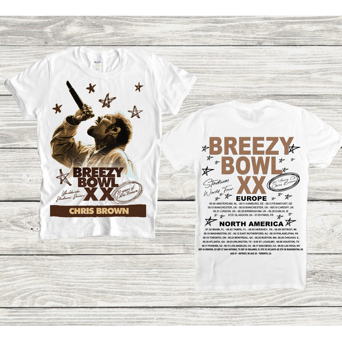 Chris Brown BREEZY BOWL CONCERT T-shirt