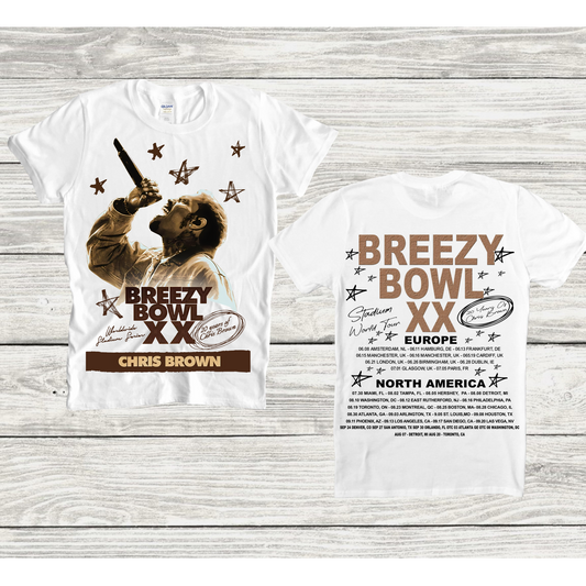 Chris Brown BREEZY BOWL CONCERT T-shirt