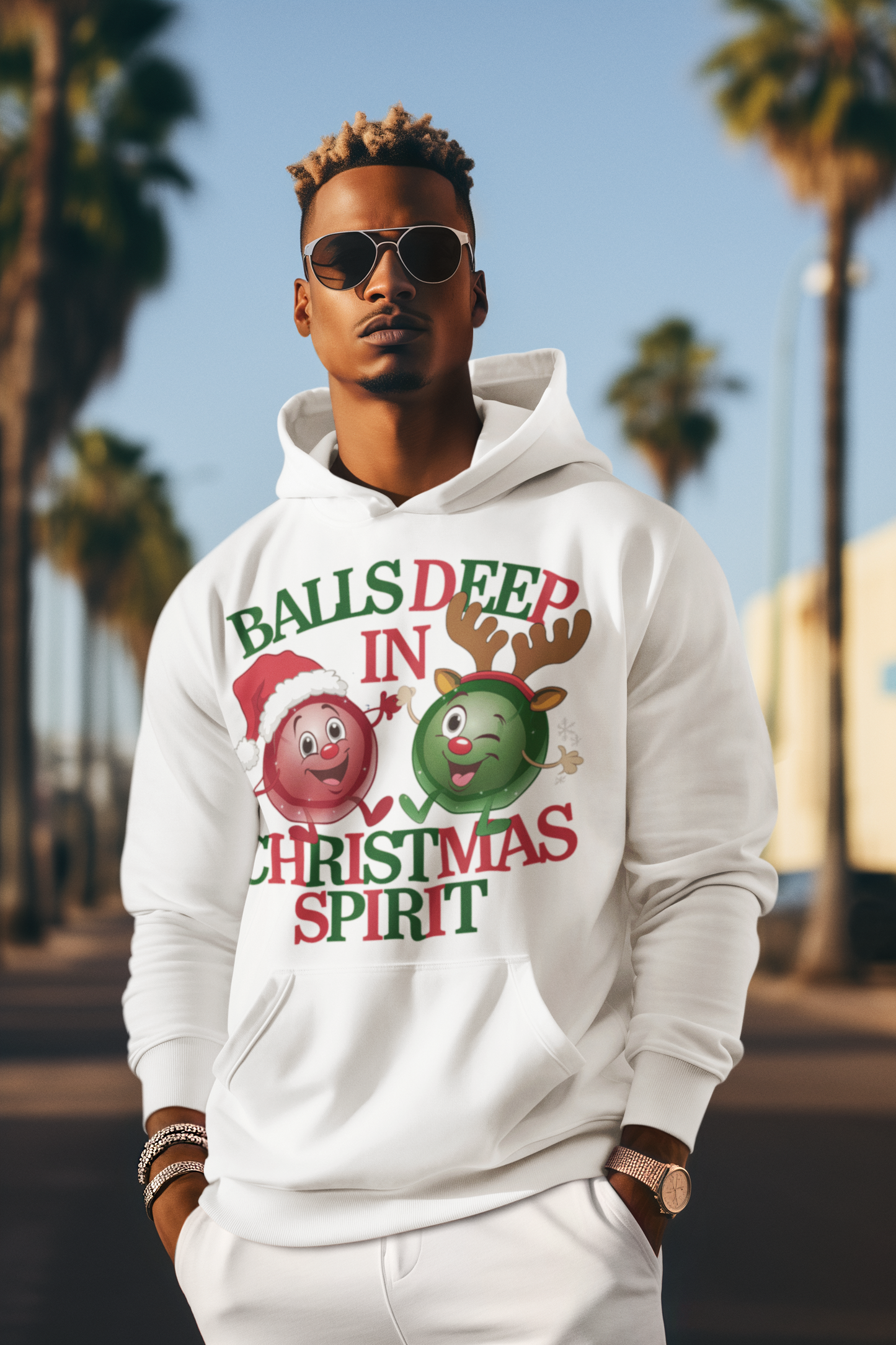 Balls Deep In Christmas Spirit Hoodie