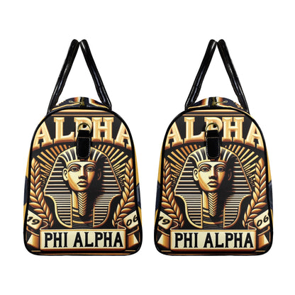 Alpha Phi Alpha Leather Travel Bag - Large