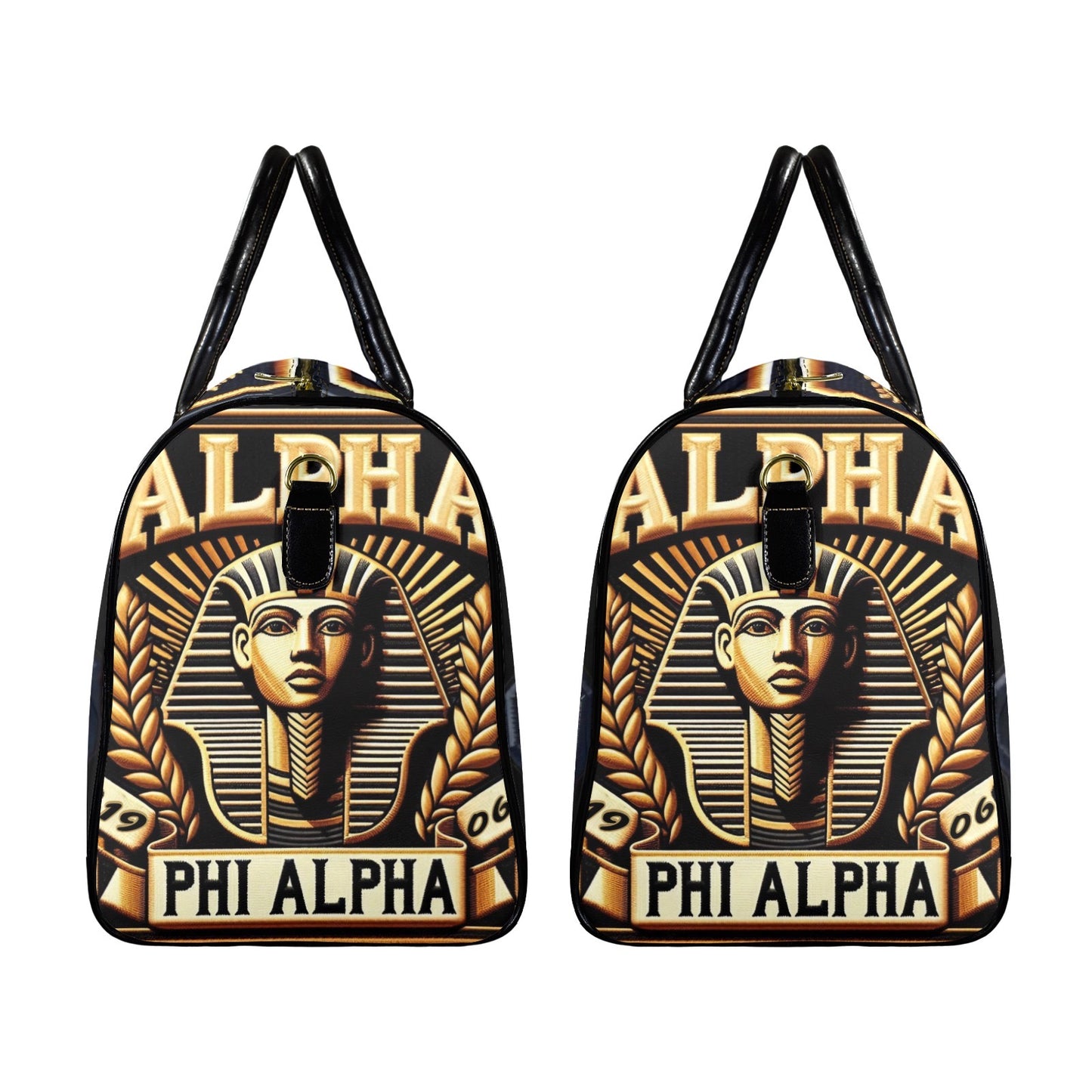 Alpha Phi Alpha Leather Travel Bag - Large