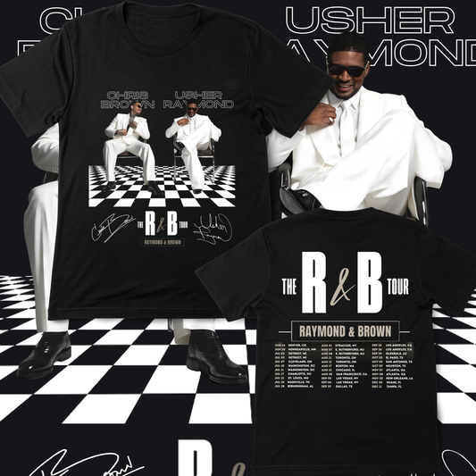 The R&B Tour T-shirt …Usher Raymond & Chris Brown 2026 Tour T-shirt