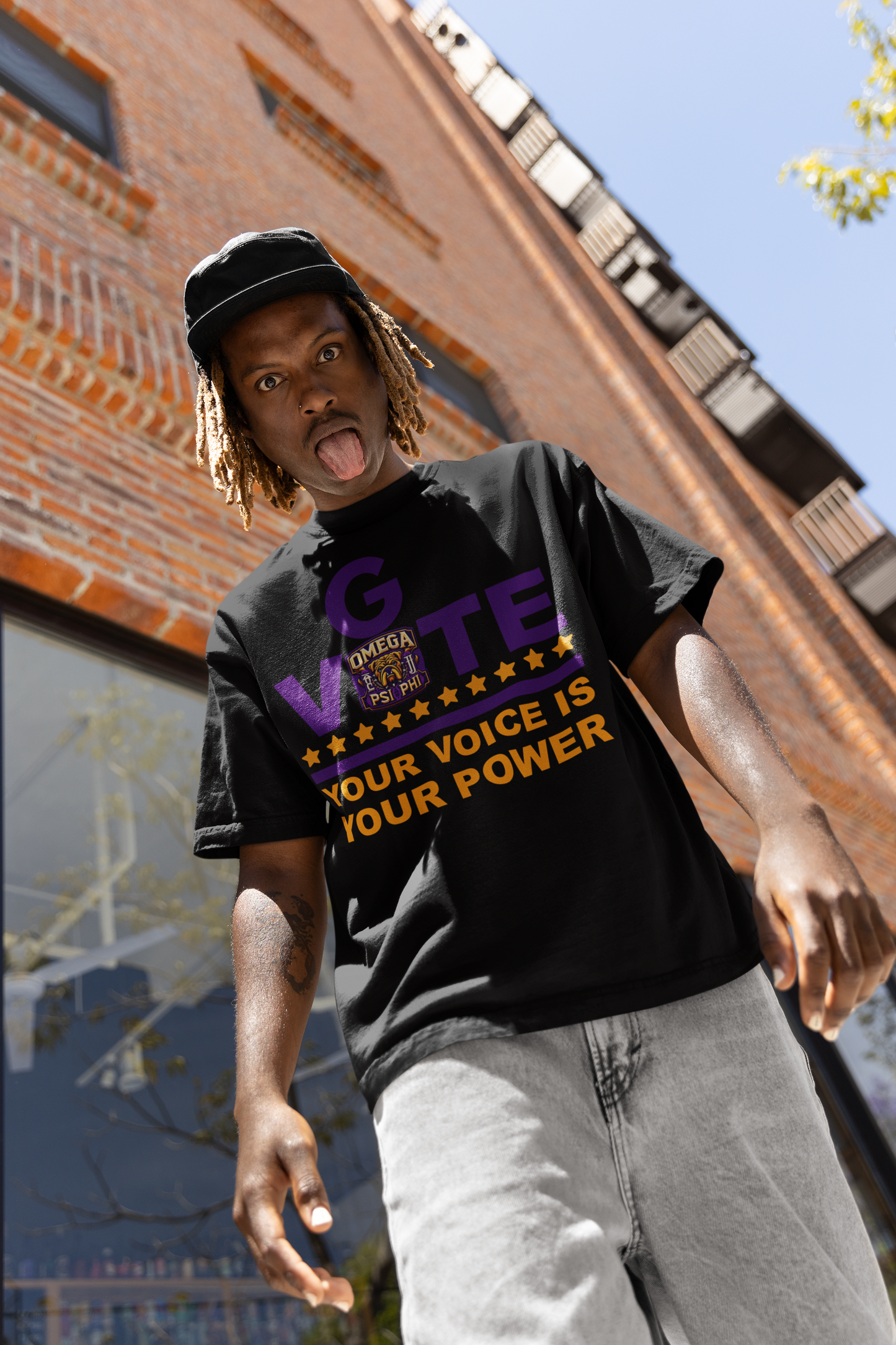 Omega Psi Phi Go Vote Your Voice Is Your Power T-shirt