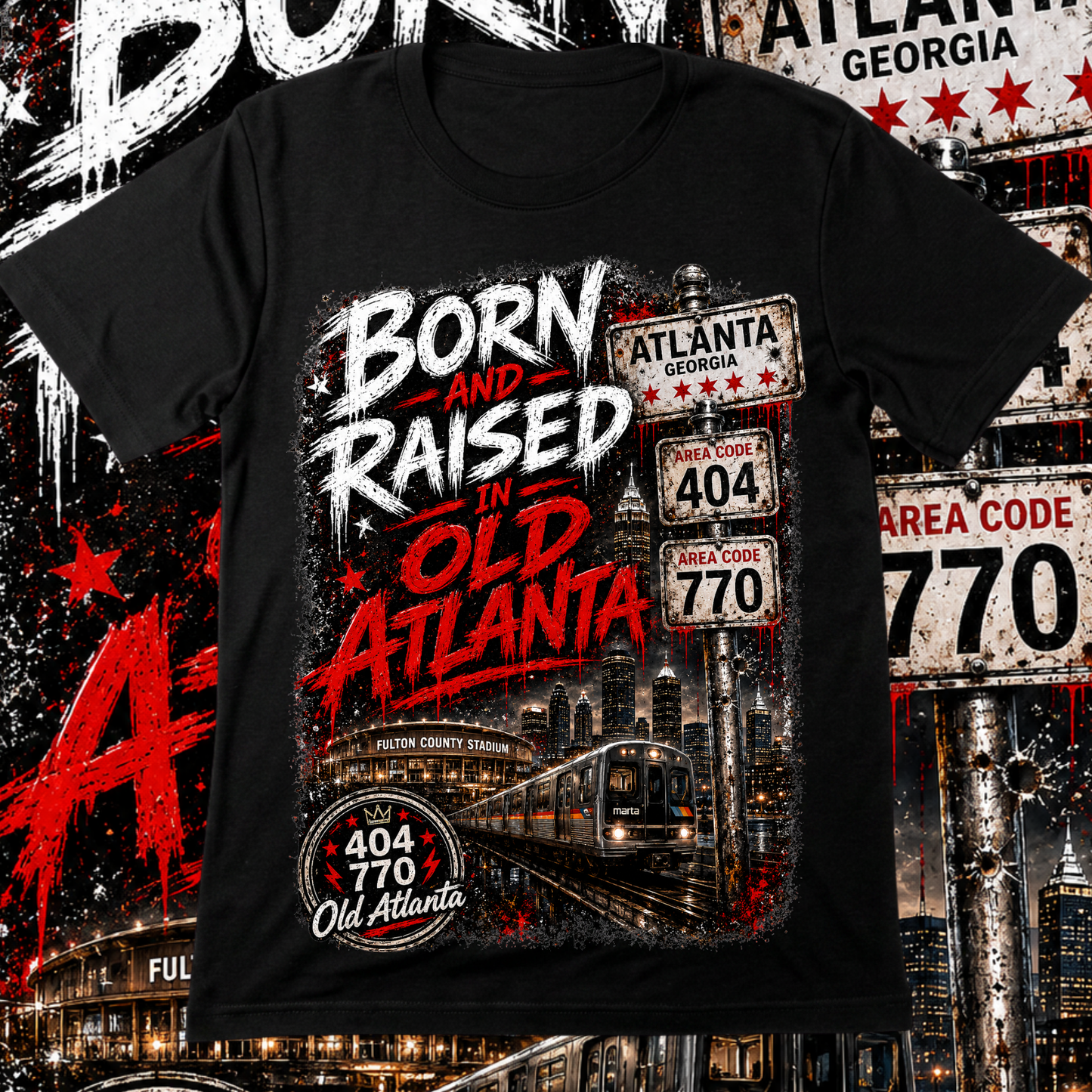Born And Raised In Old Atlanta T-shirt