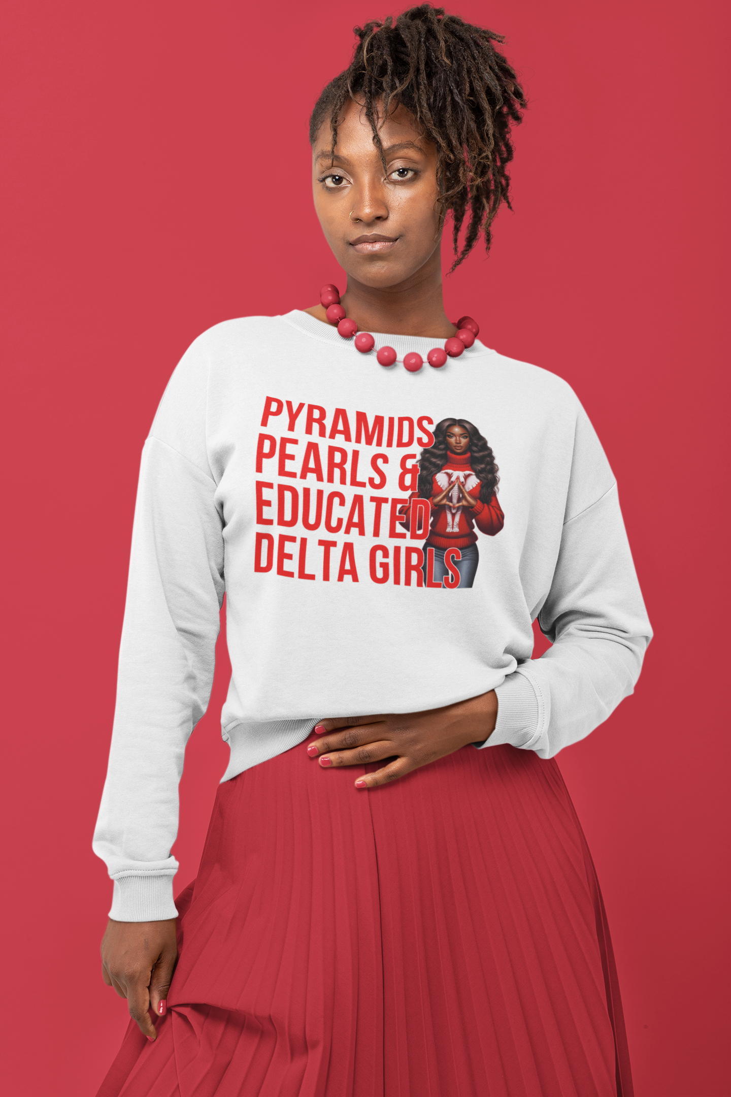 Pyramids Pearls & Educated Delta Girls Sweatshirt