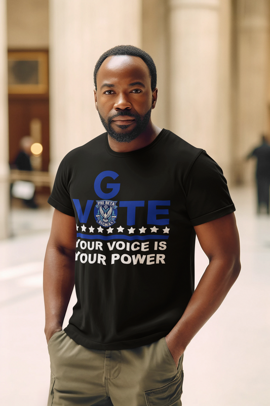 Phi Beta Sigma-Go Vote-Your Voice Is Your Power T-shirt