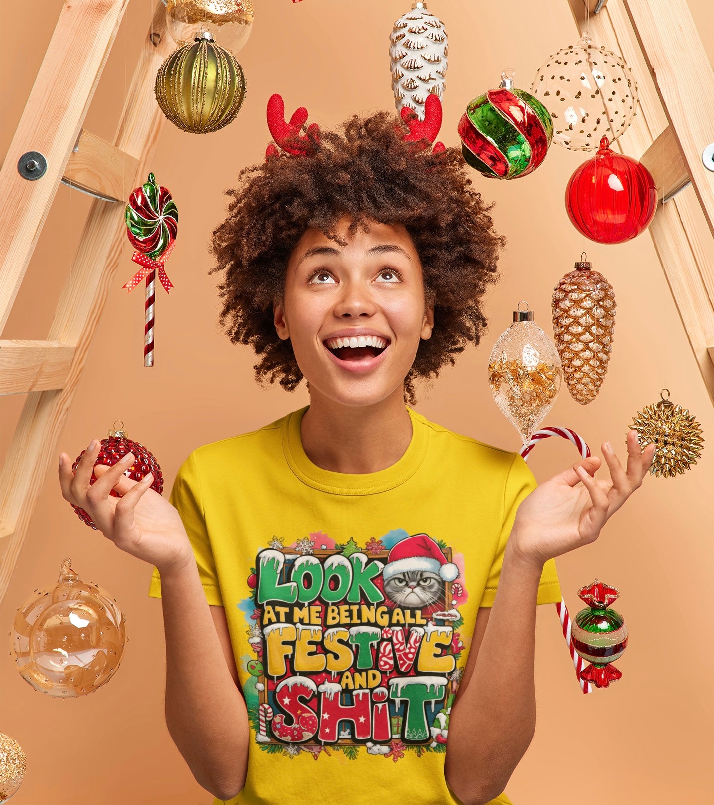 Look At Me Being All Festive And Shit Christmas T-shirt