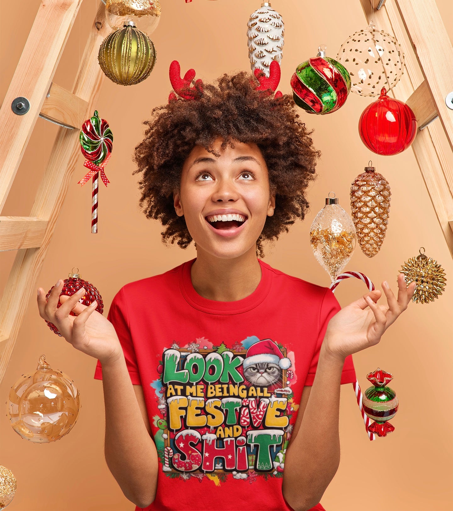 Look At Me Being All Festive And Shit Christmas T-shirt