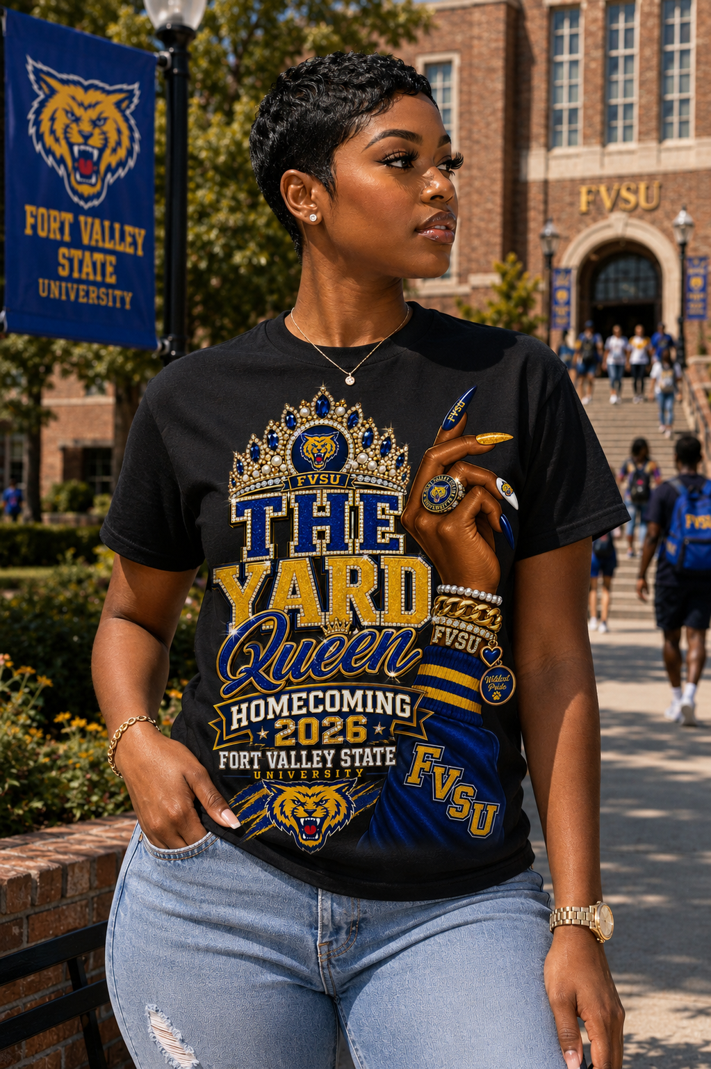 The Yard Queen Fort Valley State University Homecoming T-shirt