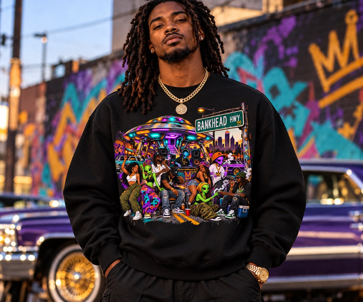 Bankhead Block Party black sweatshirt