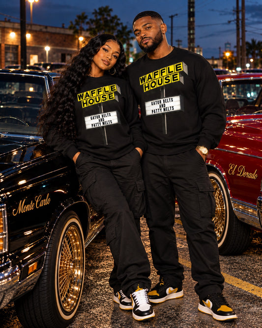 Gator Belts & Patty Melts Sign Edition black Sweatshirt; each garment sold separately