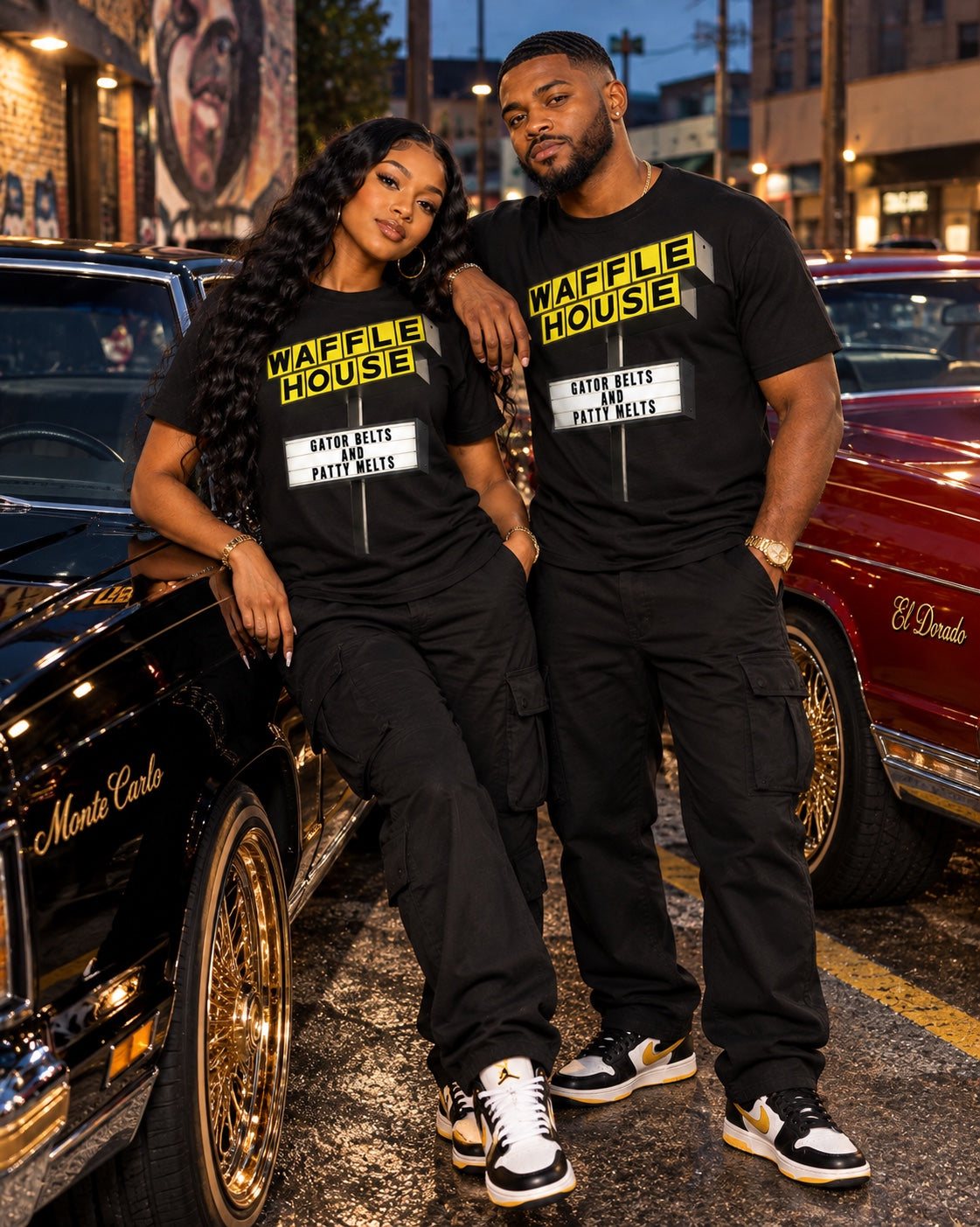 Gator Belts & Patty Melts Sign Edition black T-Shirt; each garment sold separately