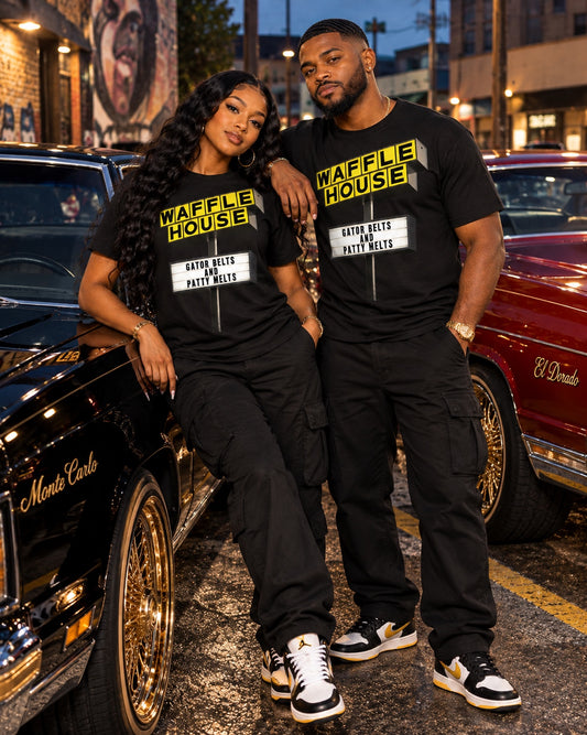 Gator Belts & Patty Melts Sign Edition black T-Shirt; each garment sold separately