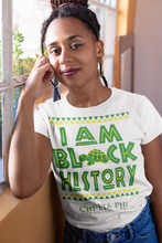Load image into Gallery viewer, Chi Eta Phi I Am Black History T-shirt