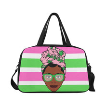 Load image into Gallery viewer, Black Girl Magic AKA Inspired Gym/Overnight Bag