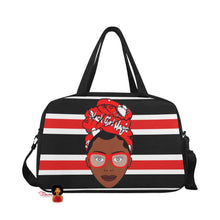 Load image into Gallery viewer, Black Girl Magic Delta Sigma Theta Inspired Gym/Overnight Bag