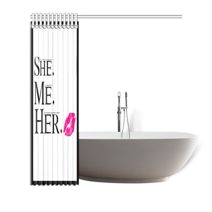 She Me Her Shower Curtain