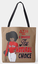 Load image into Gallery viewer, Delta Sigma Theta I Made The Right Choice Shoulder Tote Bag