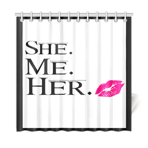 She Me Her Shower Curtain