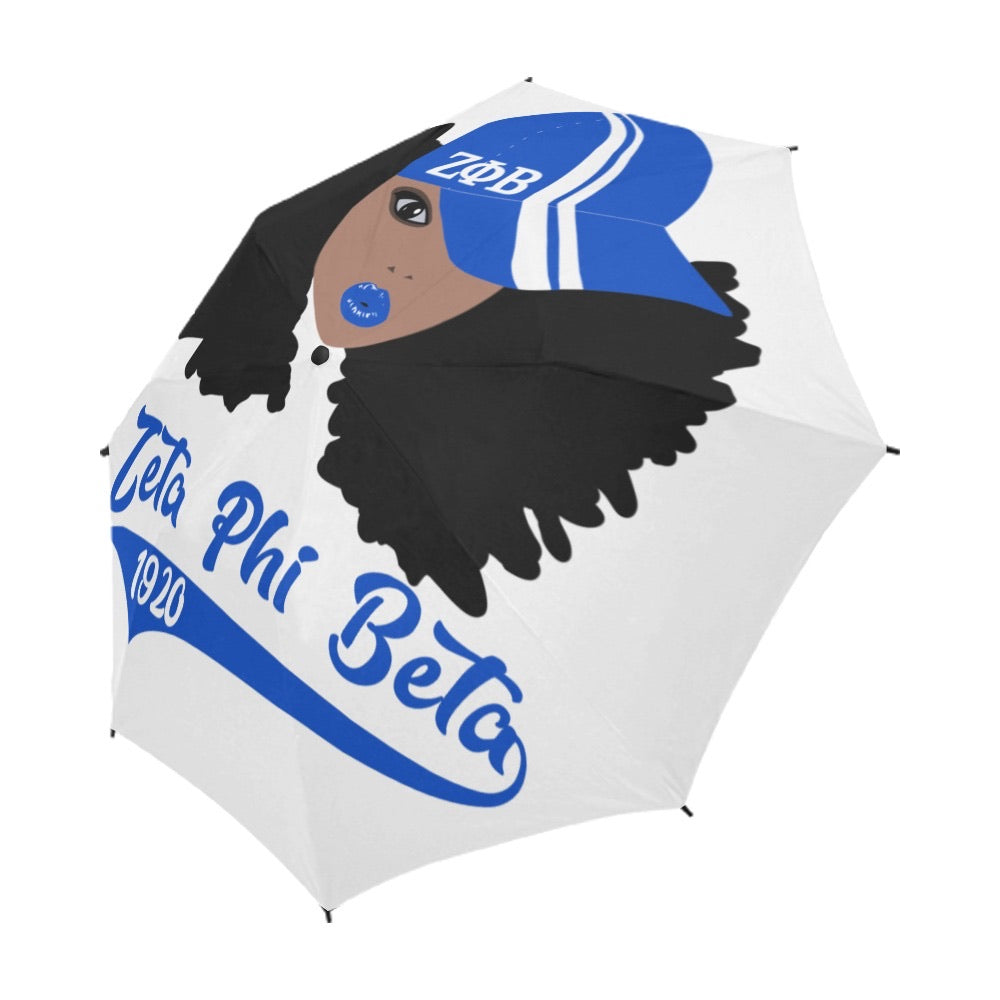 Zeta Phi Beta Afro Puffs Umbrella