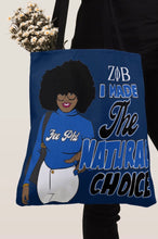 Load image into Gallery viewer, Zeta Phi Beta I Made The Right Choice Shoulder Tote Bag
