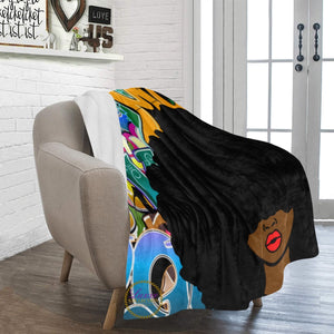 Around My Hood Fleece Blanket