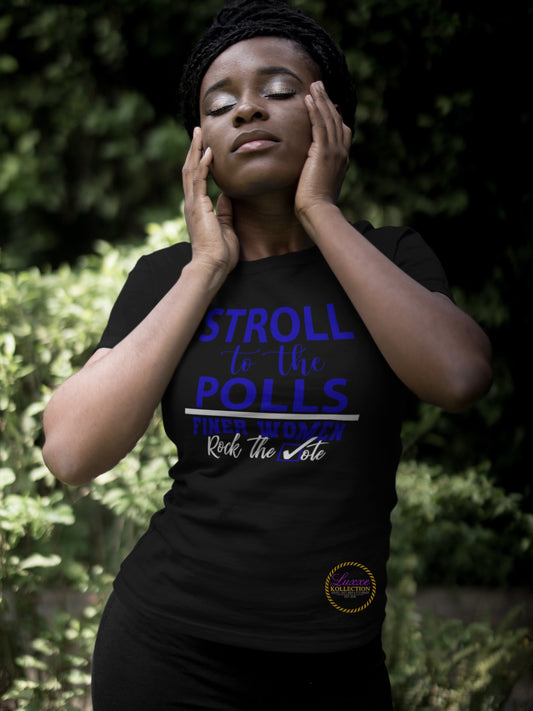 Zeta Phi Beta Stroll To The Polls…Finer Women Rock The Vote T-shirt