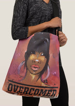 Load image into Gallery viewer, Overcomer Romans 8:37 Crossbody Tote Bag