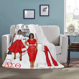 Delta’s Take Paris Delta Sigma Theta Fleece Blanket