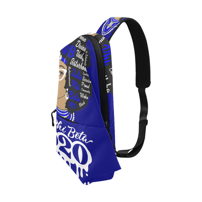 Zeta Phi Beta Afro Drip Chest Bag