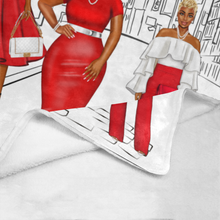 Load image into Gallery viewer, Delta’s Take Paris Delta Sigma Theta Fleece Blanket