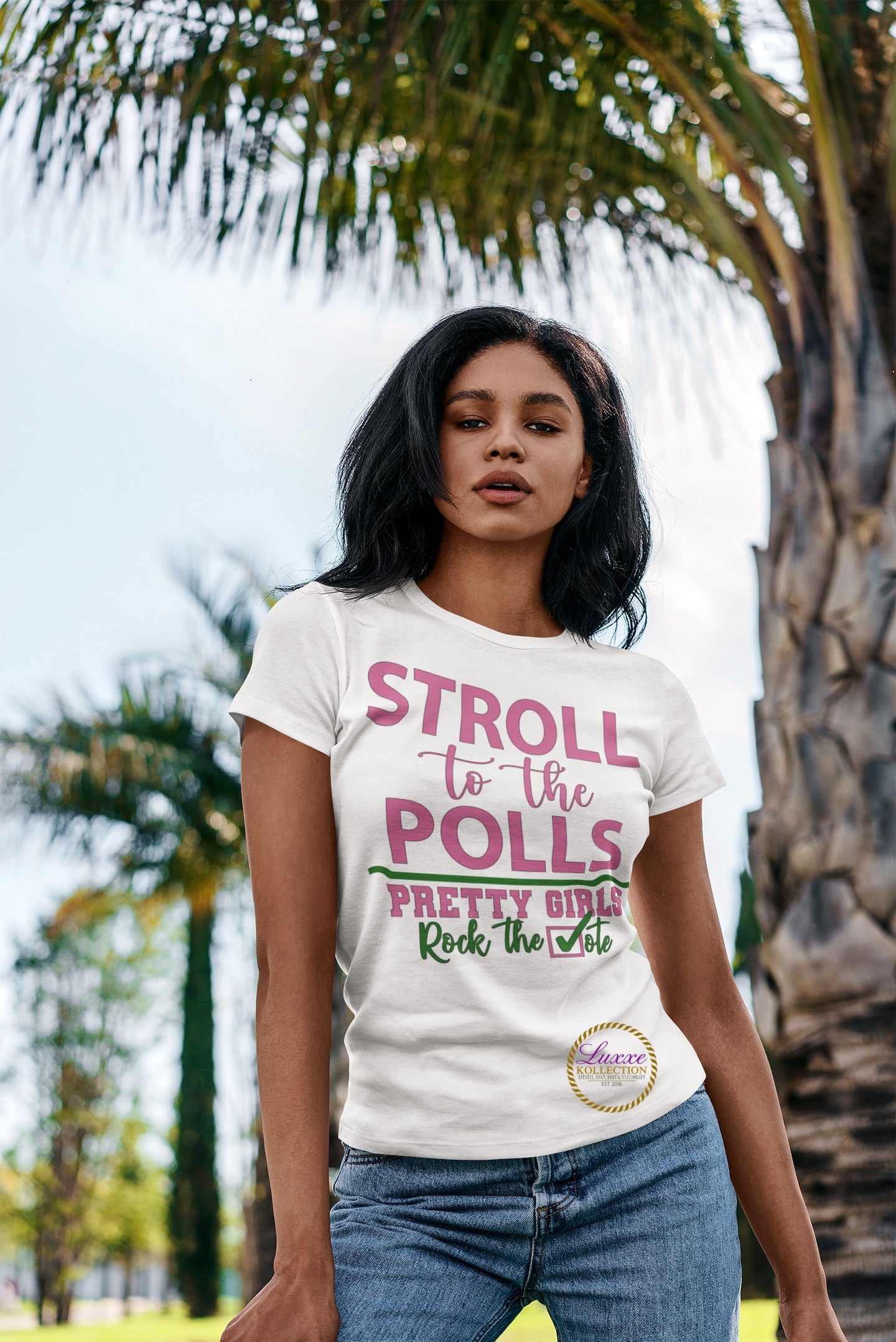 AKA Stroll To The Polls…Pretty Girls Rock The Vote T-shirt