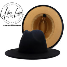 Load image into Gallery viewer, Black Two-Tone Fedora Hat