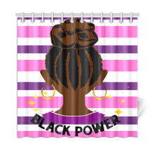 Load image into Gallery viewer, Black Power Shower Curtain