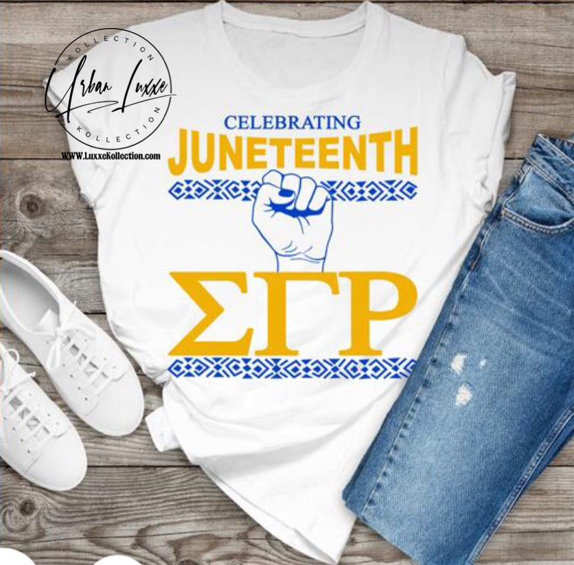Sigma Gamma Rho Celebrating Juneteenth T-shirt