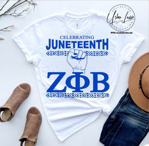 Zeta Phi Beta Celebrating Juneteenth T-shirt