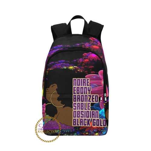 Noire, Ebony, Bronze, Sable, Obsidian, Black Gold Backpack
