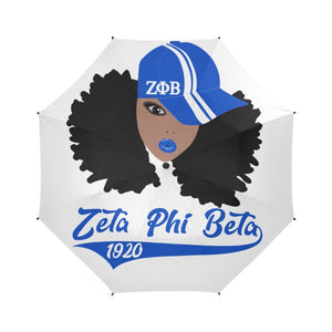 Zeta Phi Beta Afro Puffs Umbrella