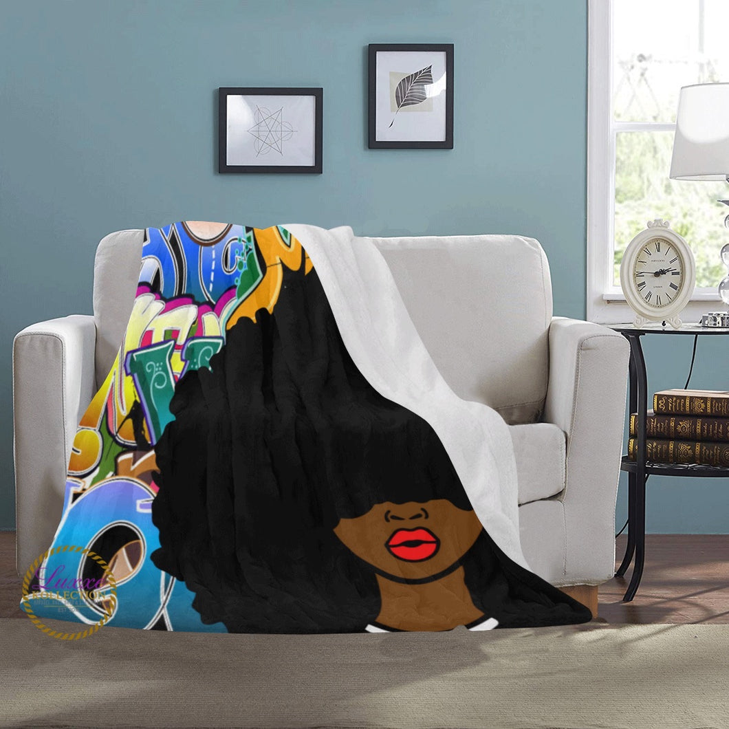 Around My Hood Fleece Blanket