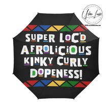 Load image into Gallery viewer, Super Loc’d Afrolicious Kinky Curly Dopeness Umbrella