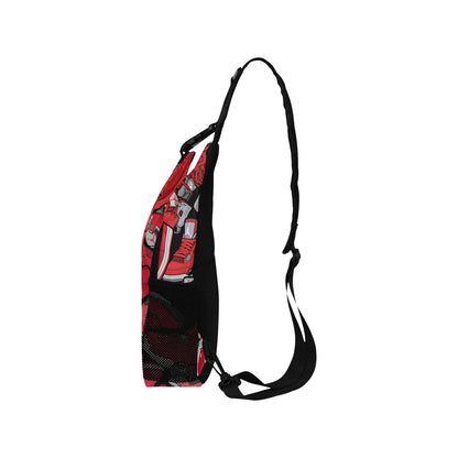 Red Jordan Collage Sneakerhead Sling Chest Bag